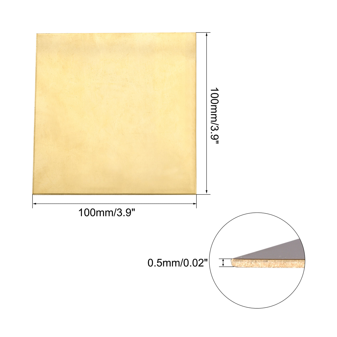 uxcell Uxcell Brass Sheet, Metal Sheets Plates