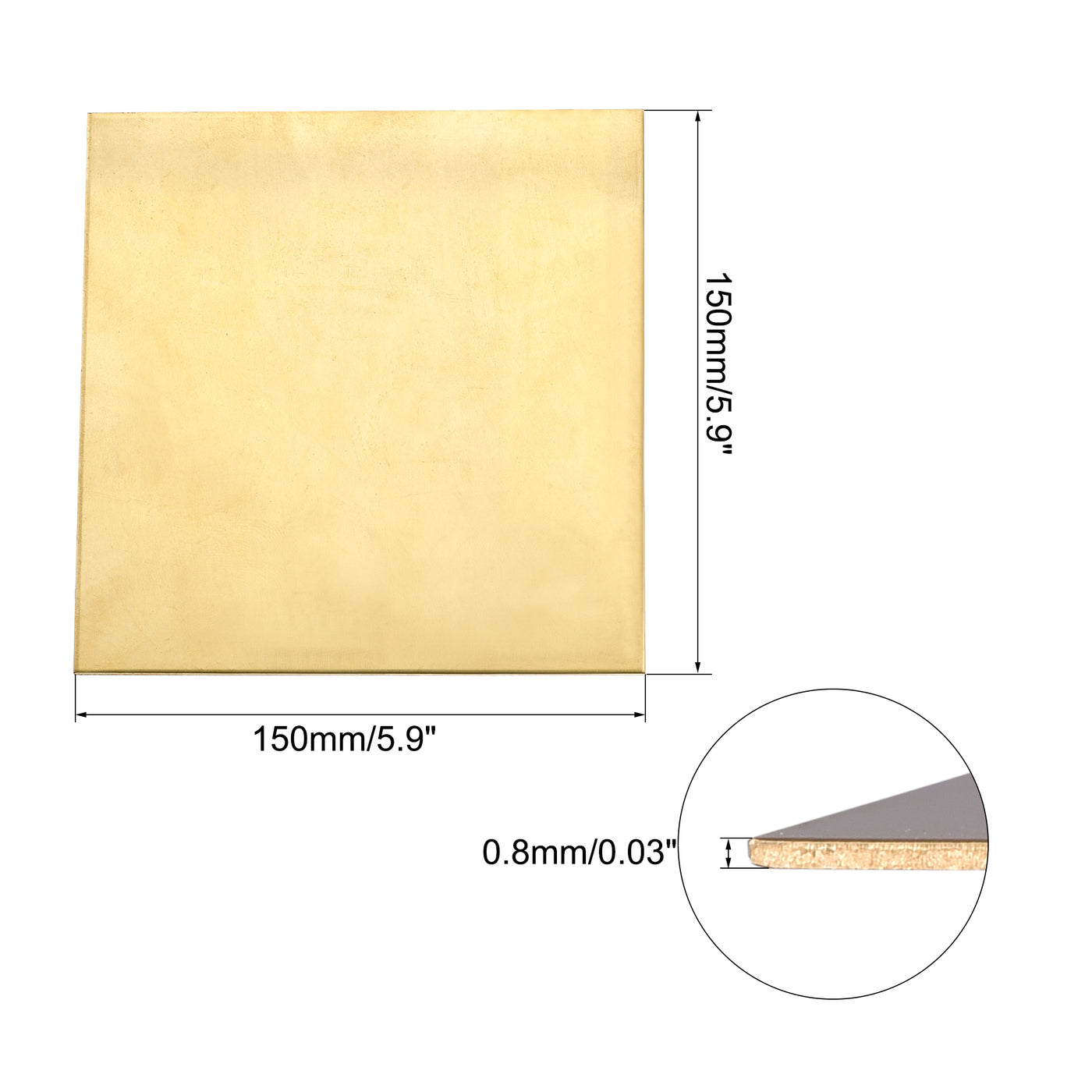 uxcell Uxcell Brass Sheet, Metal Sheets Plates 2pcs