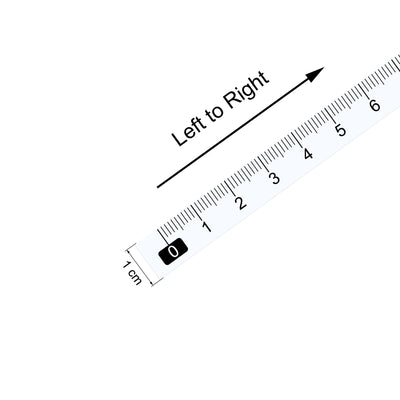 Harfington Uxcell 10Pcs Adhesive Tape Measure 20cm Left to Right Workbench Ruler (Transparent)
