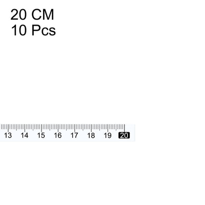 Harfington Uxcell 10Pcs Adhesive Tape Measure 20cm Left to Right Workbench Ruler (Transparent)