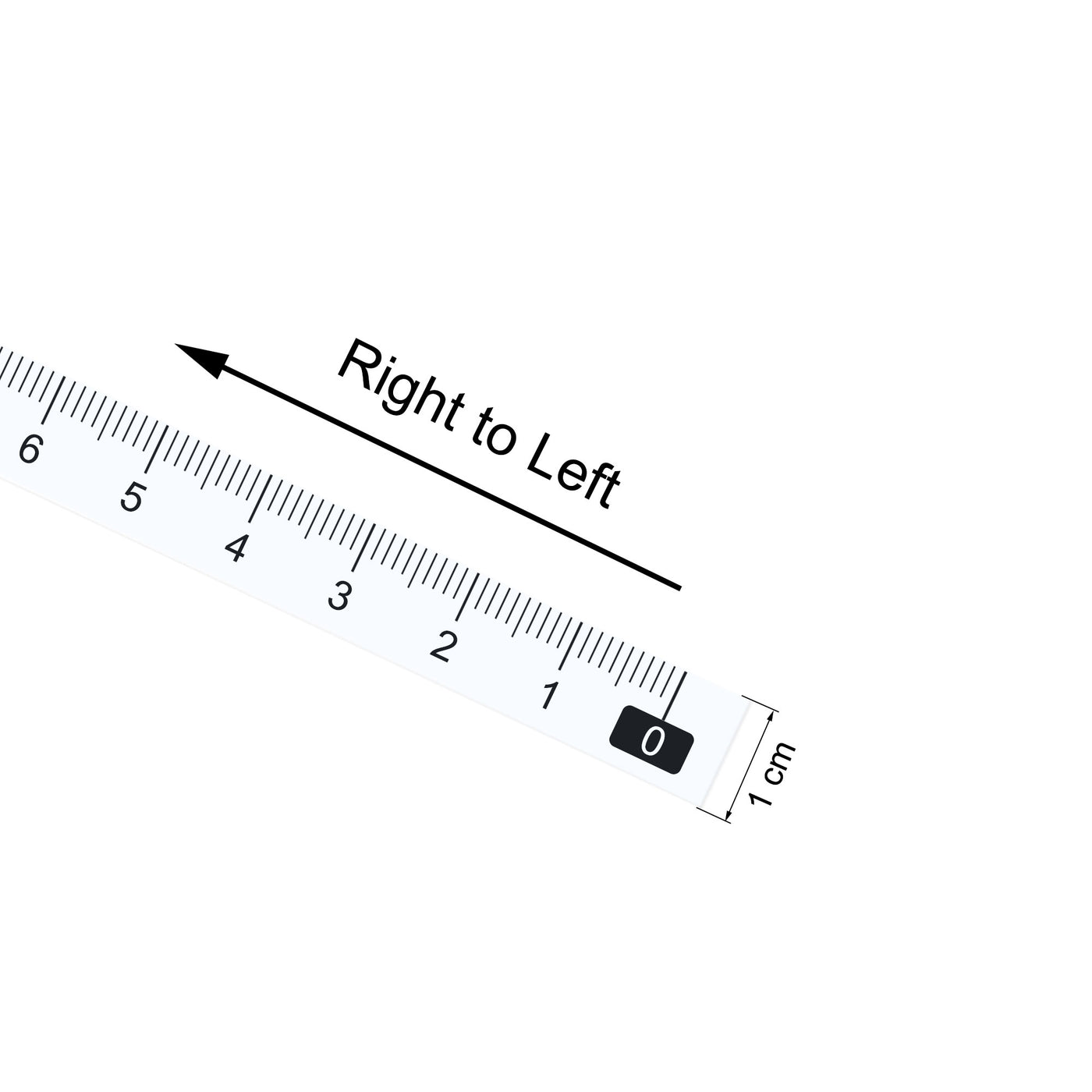 uxcell Uxcell Adhesive Backed Tape Measure 100cm Right to Left Read for Workbench (White)