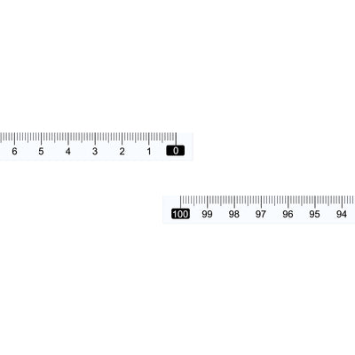 Harfington Uxcell Adhesive Backed Tape Measure 100cm Right to Left Read for Workbench (White)