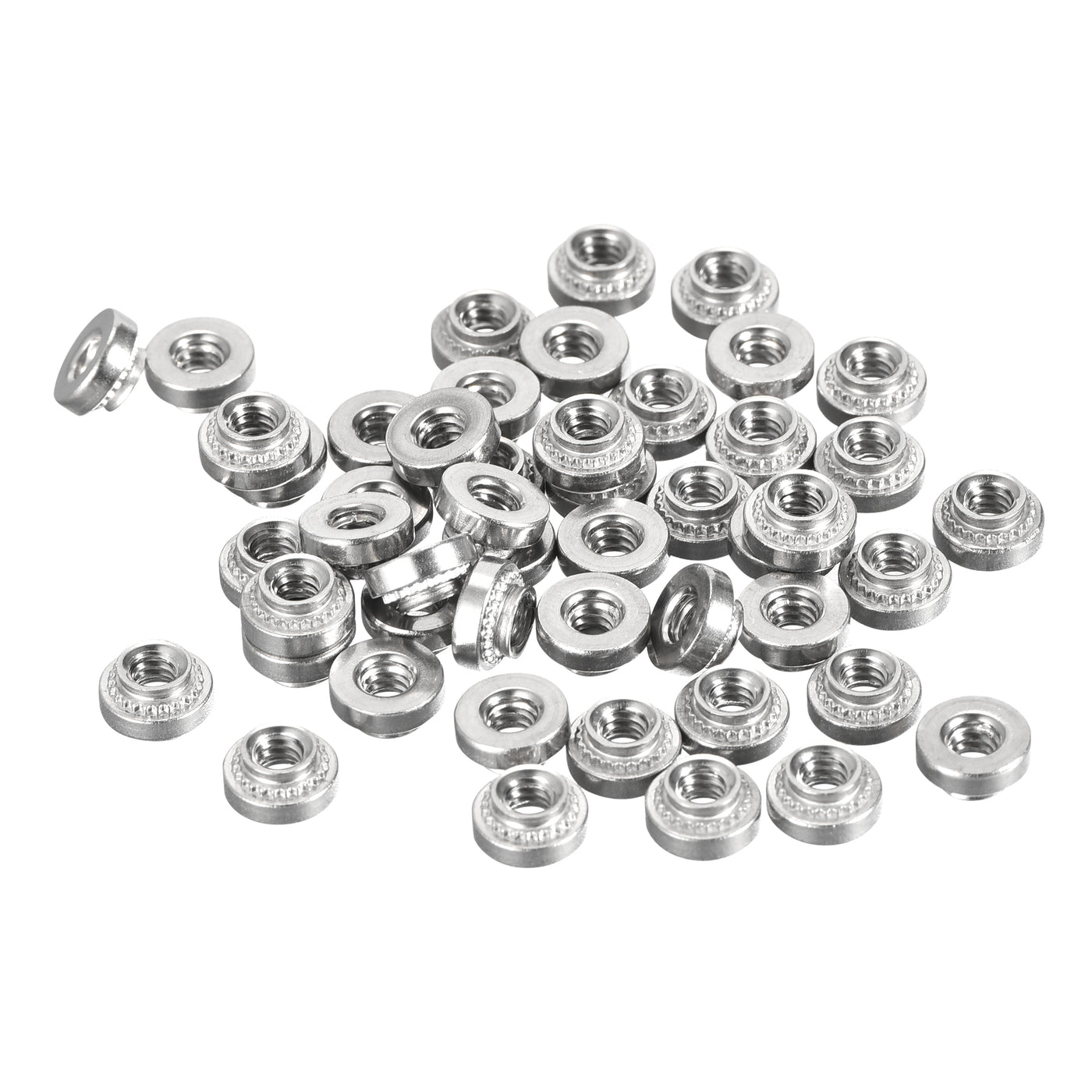 uxcell Uxcell Self -Clinching Nuts,#4-40x2.74mm Stainless Steel Rivet Nut Fastener 100pcs