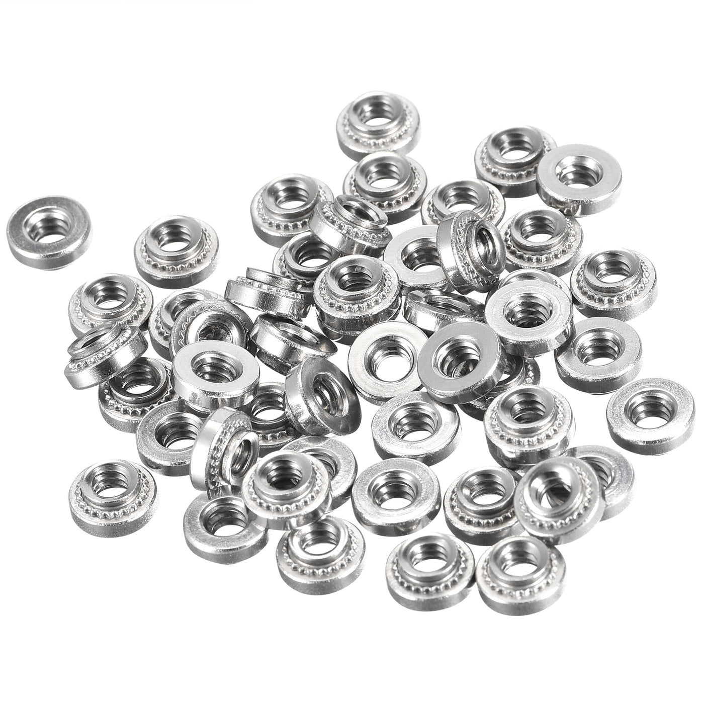 uxcell Uxcell Self -Clinching Nuts,#6-32x2.54mm Stainless Steel Rivet Nut Fastener 100pcs