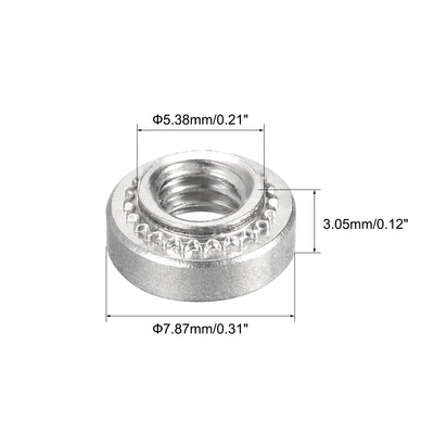 Harfington Uxcell Self -Clinching Nuts,#8-32x3.05mm Stainless Steel Rivet Nut Fastener 100pcs