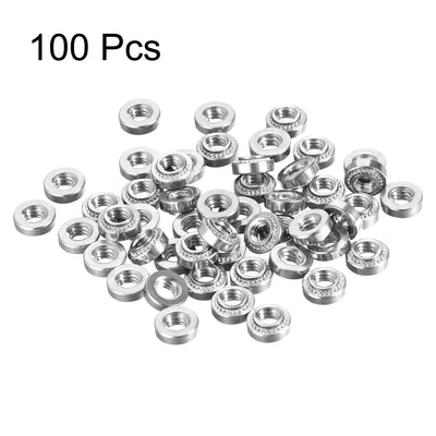 Harfington Uxcell Self -Clinching Nuts,#8-32x3.05mm Stainless Steel Rivet Nut Fastener 100pcs