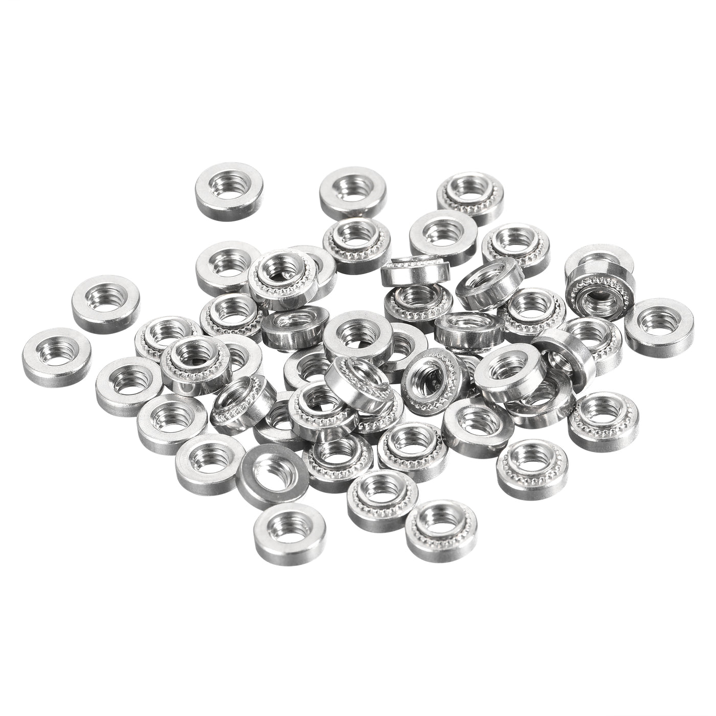 uxcell Uxcell Self -Clinching Nuts,#8-32x3.25mm Stainless Steel Rivet Nut Fastener 100pcs