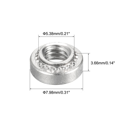 Harfington Uxcell Self -Clinching Nuts,#8-32x3.66mm Stainless Steel Rivet Nut Fastener 100pcs