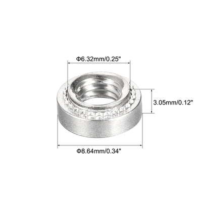 Harfington Uxcell Self -Clinching Nuts,#10-32x3.05mm Stainless Steel Rivet Nut Fastener 100pcs