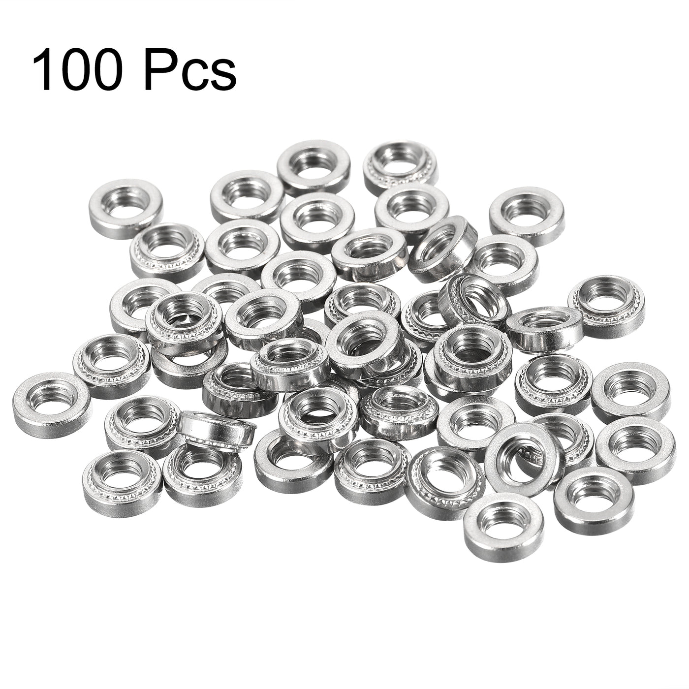 uxcell Uxcell Self -Clinching Nuts,#10-32x3.05mm Stainless Steel Rivet Nut Fastener 100pcs