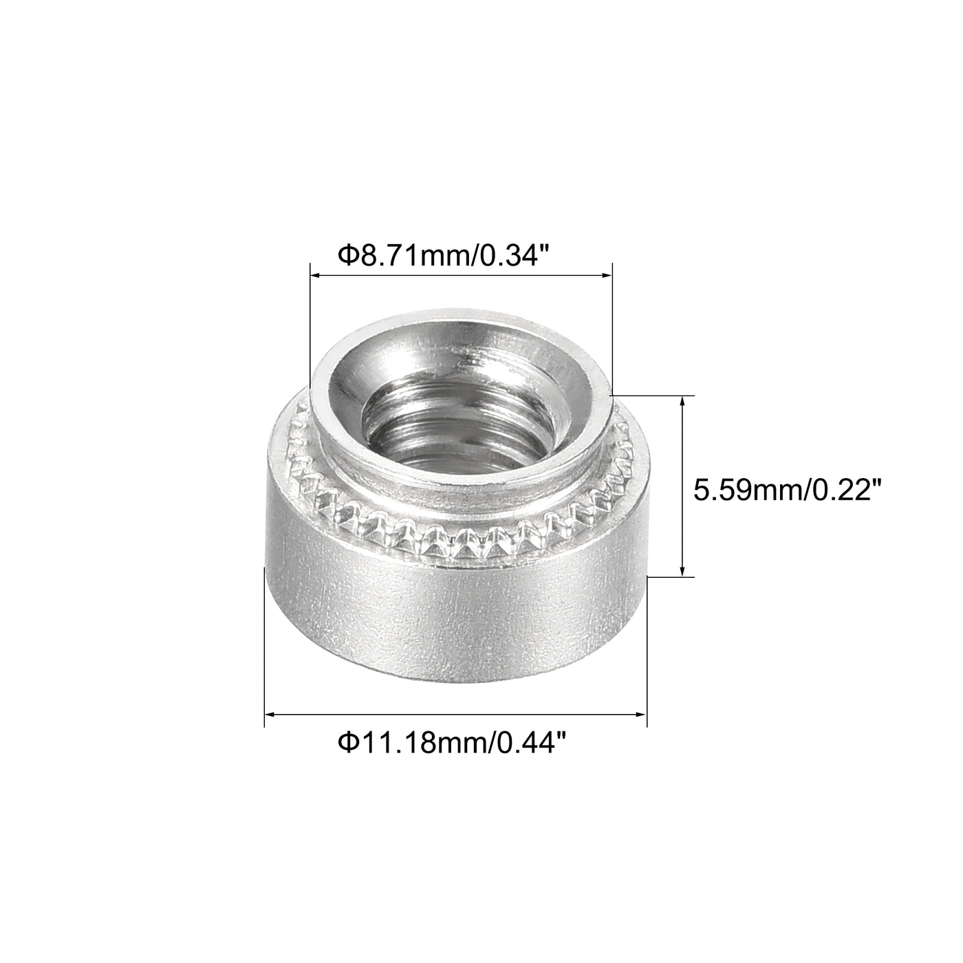 uxcell Uxcell Self -Clinching Nuts,1/4-20x5.59mm Stainless Steel Rivet Nut Fastener 50pcs