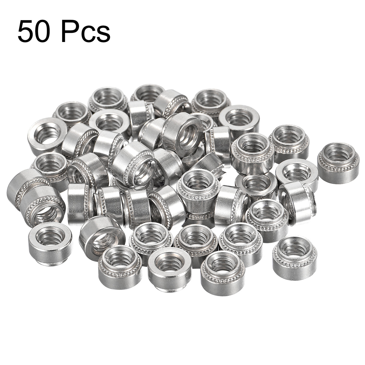 uxcell Uxcell Self -Clinching Nuts,1/4-20x5.59mm Stainless Steel Rivet Nut Fastener 50pcs