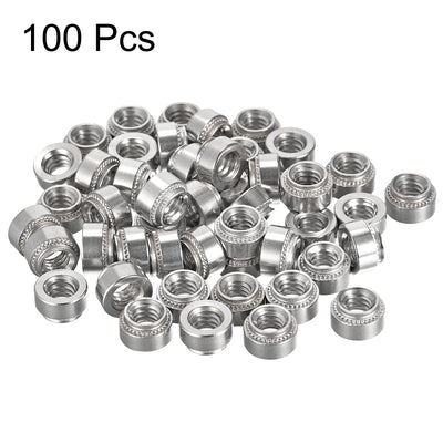 Harfington Uxcell Self -Clinching Nuts,1/4-20x5.59mm Stainless Steel Rivet Nut Fastener 100pcs