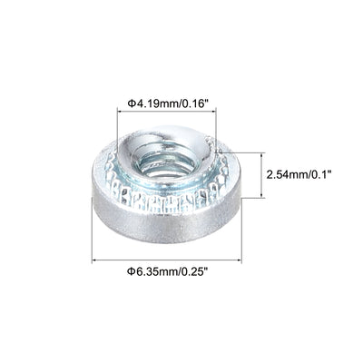 Harfington Uxcell Self -Clinching Nuts,#4-40x2.54mm Carbon Steel Rivet Nut Fastener 50pcs