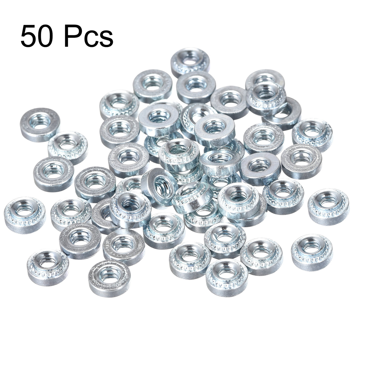 uxcell Uxcell Self -Clinching Nuts,#4-40x2.54mm Carbon Steel Rivet Nut Fastener 50pcs