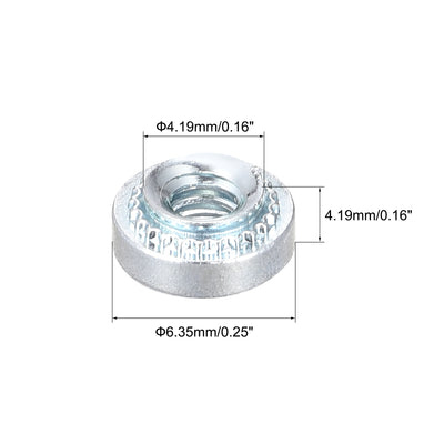 Harfington Uxcell Self -Clinching Nuts,#4-40x3.15mm Carbon Steel Rivet Nut Fastener 50pcs