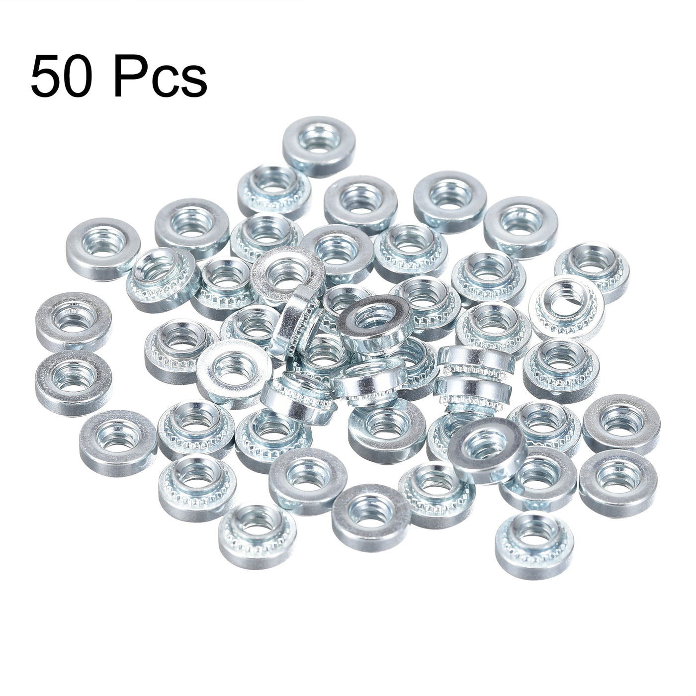 uxcell Uxcell Self -Clinching Nuts,#6-32x2.54mm Carbon Steel Rivet Nut Fastener 50pcs