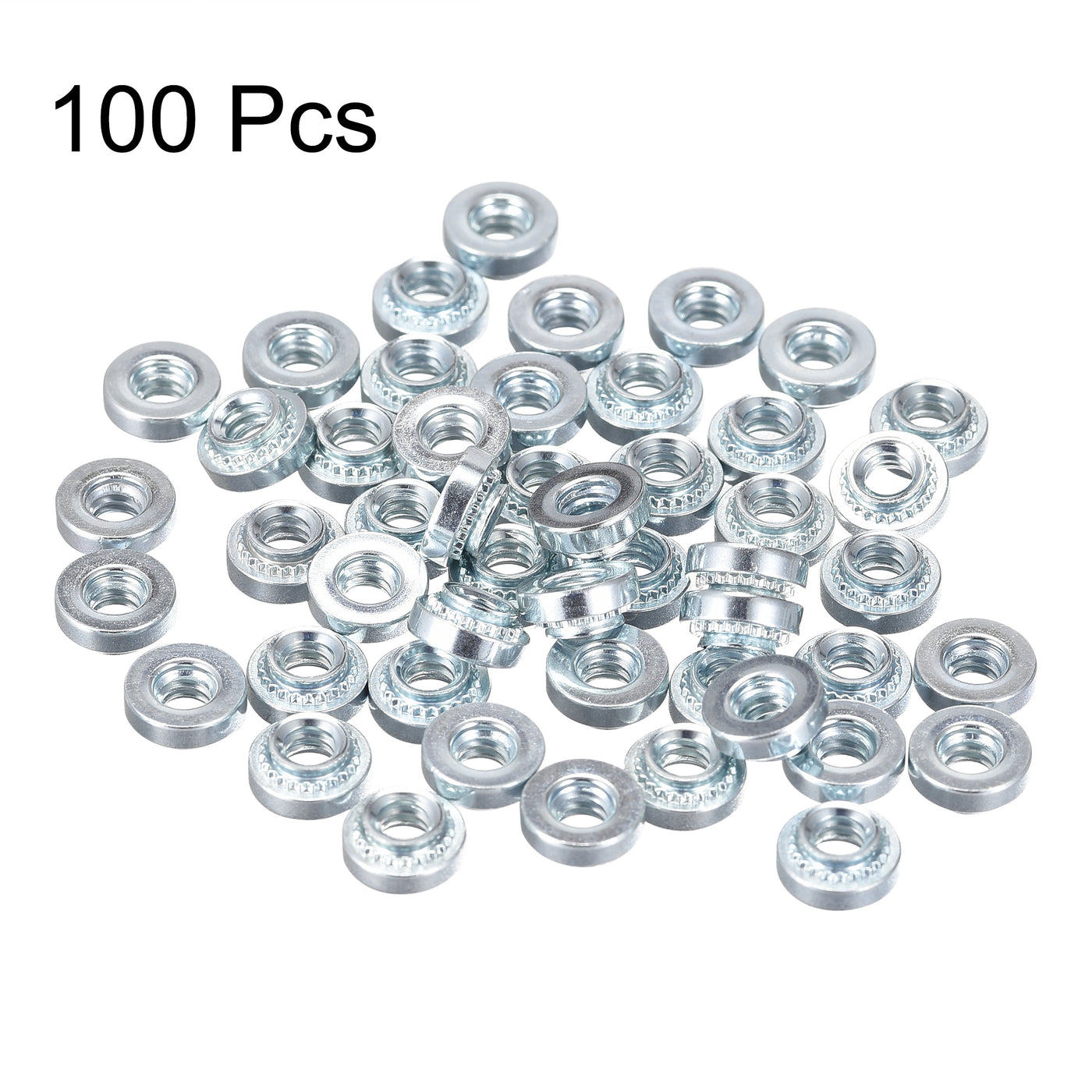 uxcell Uxcell Self -Clinching Nuts,#6-32x2.54mm Carbon Steel Rivet Nut Fastener 100pcs