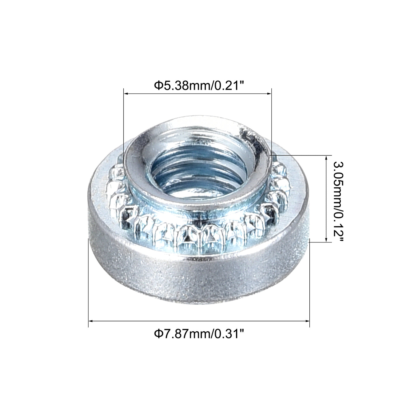 uxcell Uxcell Self -Clinching Nuts,#8-32x3.05mm Carbon Steel Rivet Nut Fastener 50pcs