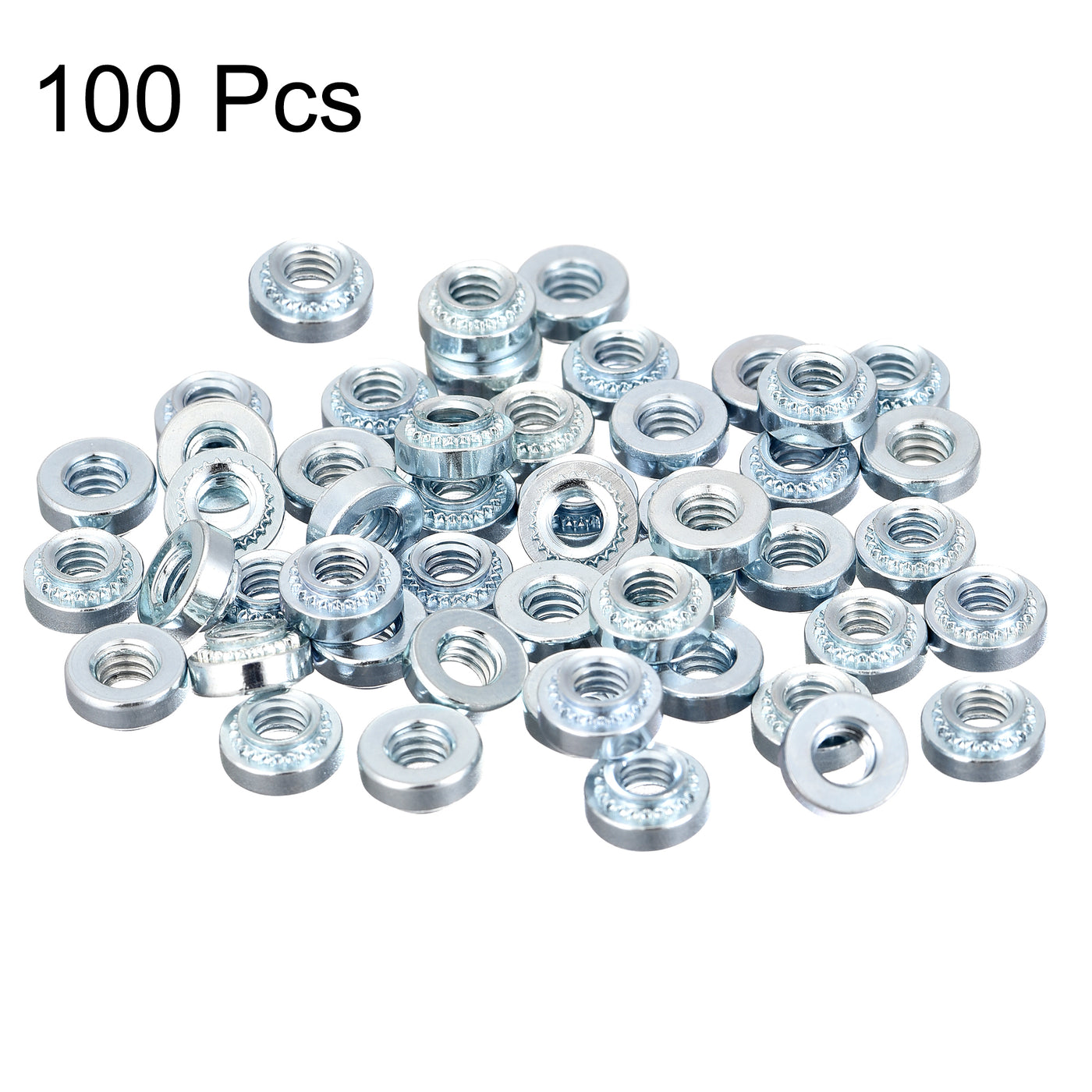 uxcell Uxcell Self -Clinching Nuts,#8-32x3.66mm Carbon Steel Rivet Nut Fastener 100pcs