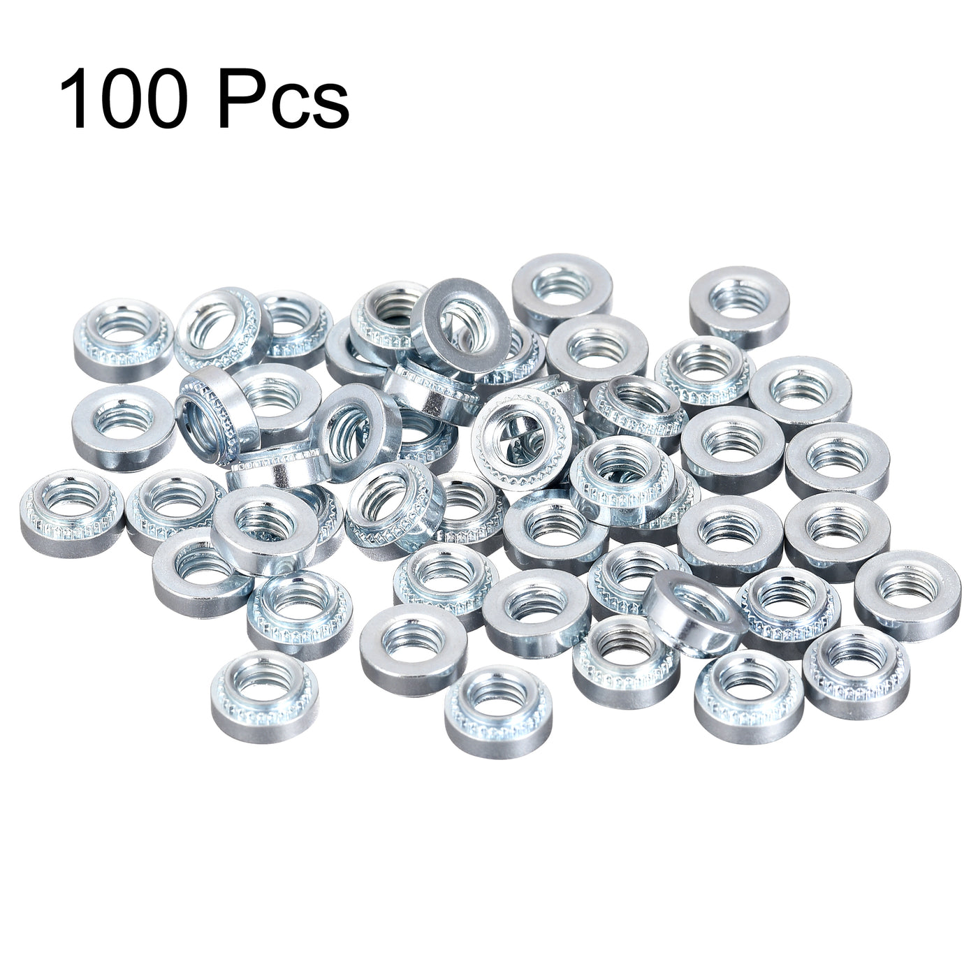 uxcell Uxcell Self -Clinching Nuts,#10-32x3.05mm Carbon Steel Rivet Nut Fastener 100pcs