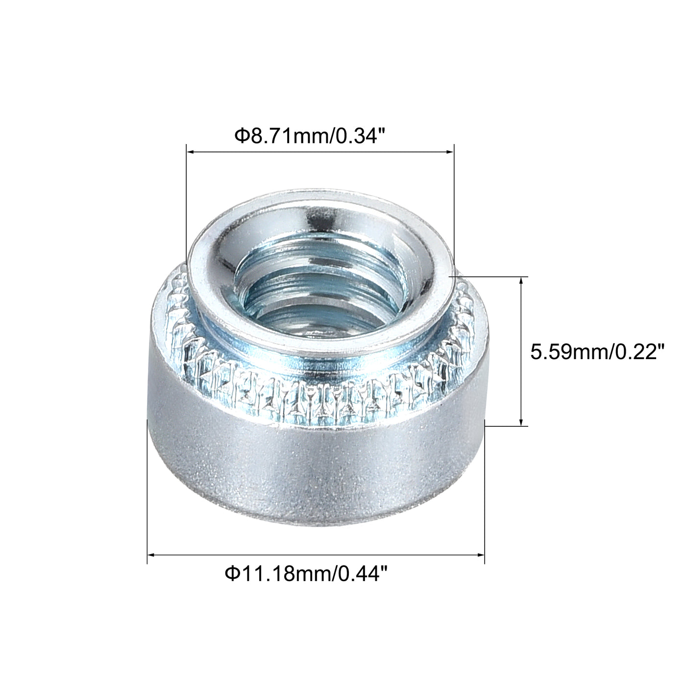 uxcell Uxcell Self -Clinching Nuts,1/4-20x5.59mm Carbon Steel Rivet Nut Fastener 50pcs