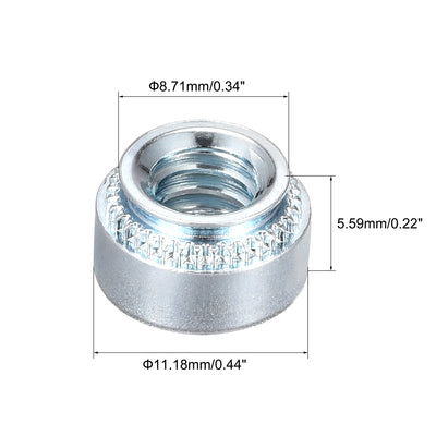 Harfington Uxcell Self -Clinching Nuts,1/4-20x5.59mm Carbon Steel Rivet Nut Fastener 50pcs