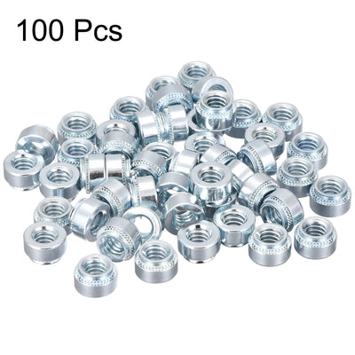 Harfington Uxcell Self -Clinching Nuts,1/4-20x5.59mm Carbon Steel Rivet Nut Fastener 100pcs