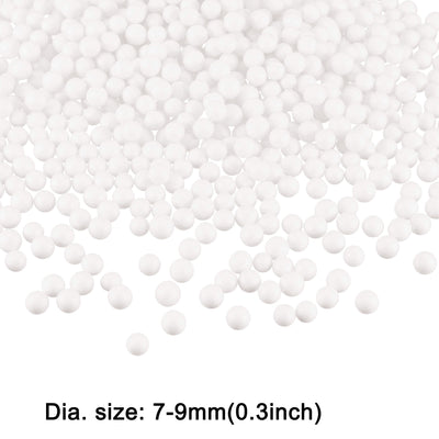 Harfington Uxcell Polystyrene Foam Ball Beads Round for the Arts, DIY Crafts, Party Decorations, Fillings of Vase Pillow