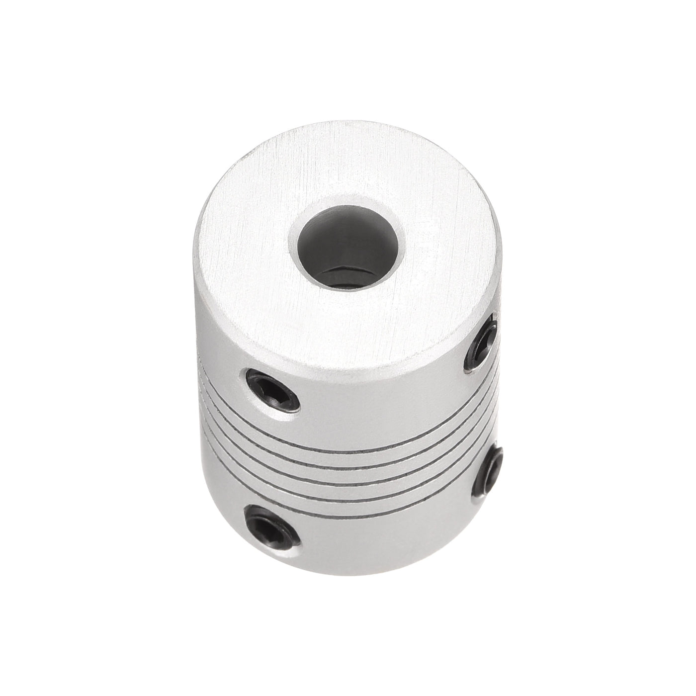 uxcell Uxcell 3mm to 6mm Aluminum Alloy Shaft Coupling Flexible Coupler L25xD19 Silver