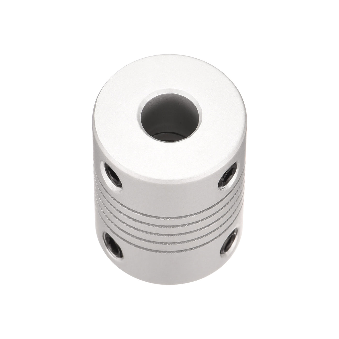 uxcell Uxcell 7mm to 10mm Aluminum Alloy Shaft Coupling Flexible Coupler L25xD19 Silver