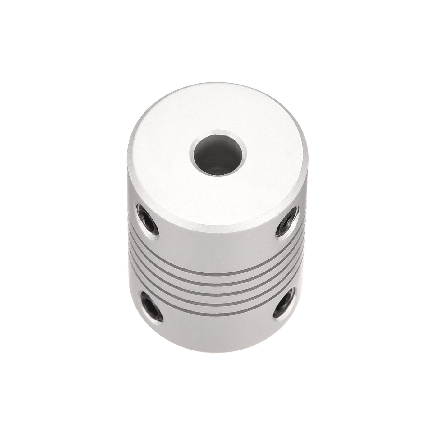 uxcell Uxcell 5mm to 10mm Aluminum Alloy Shaft Coupling Flexible Coupler L25xD19 Silver,2pcs