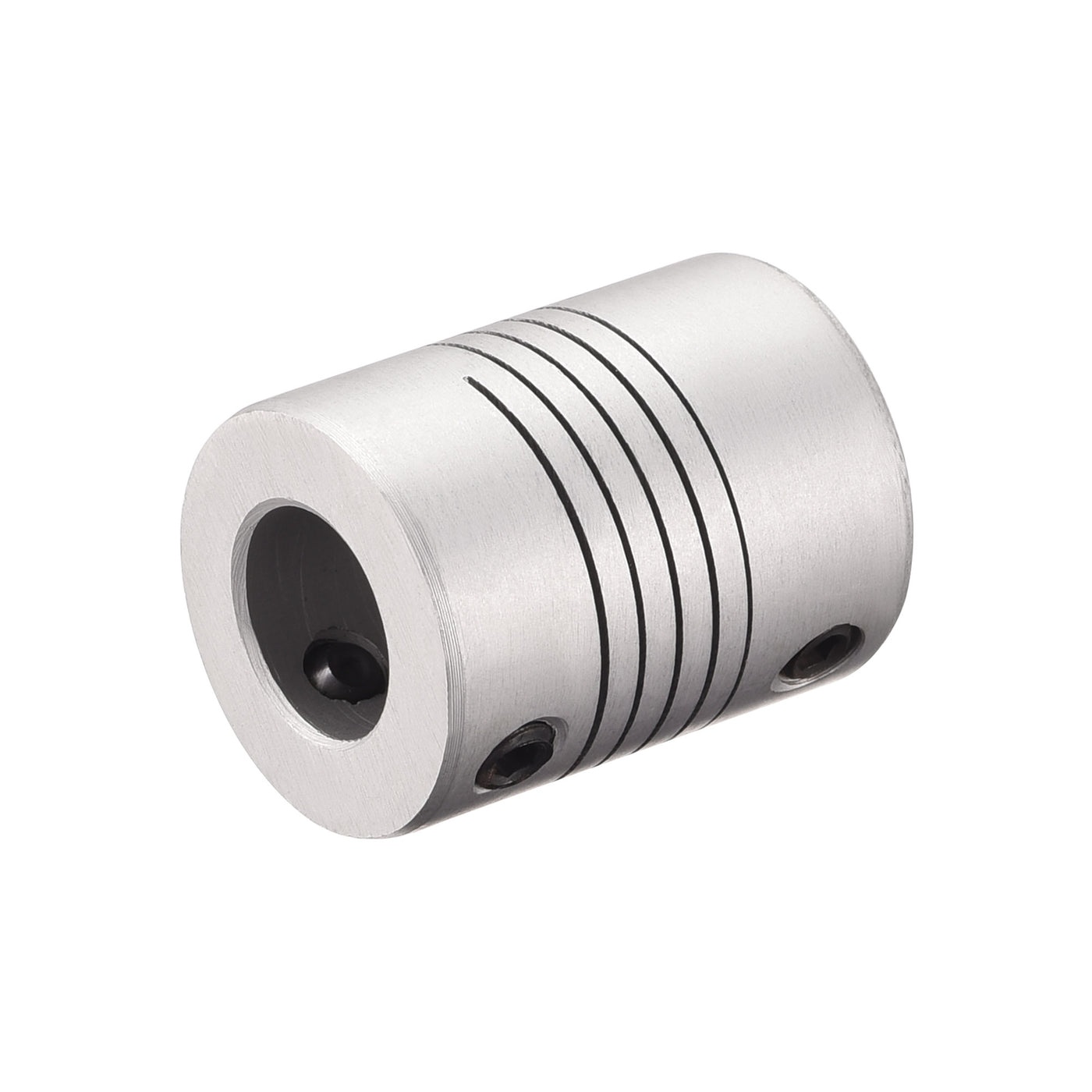 uxcell Uxcell 5mm to 10mm Aluminum Alloy Shaft Coupling Flexible Coupler L25xD19 Silver,2pcs