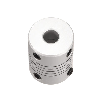 Harfington Uxcell 6.35mm to 10mm Aluminum Alloy Shaft Coupling Flexible Coupler L25xD19 2pcs