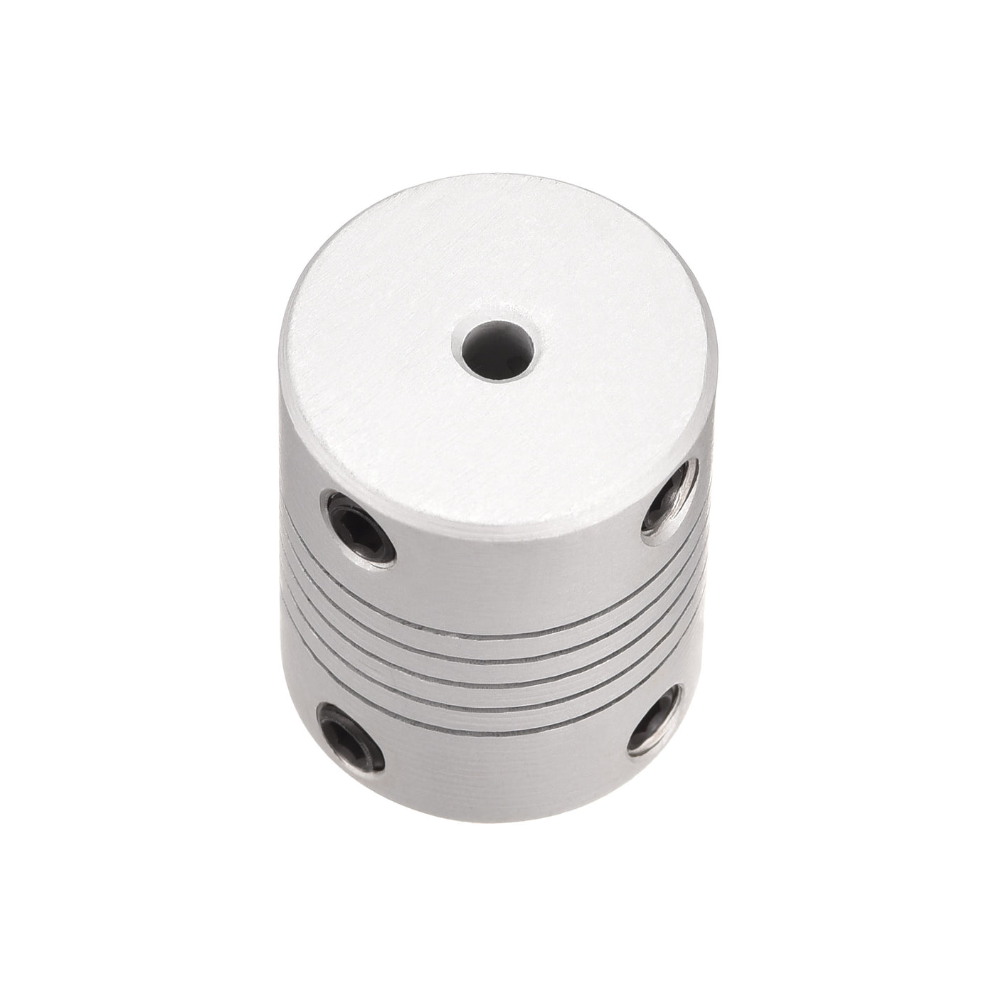 uxcell Uxcell 3mm to 5mm Aluminum Alloy Shaft Coupling Flexible Coupler L25xD19 Silver,5pcs