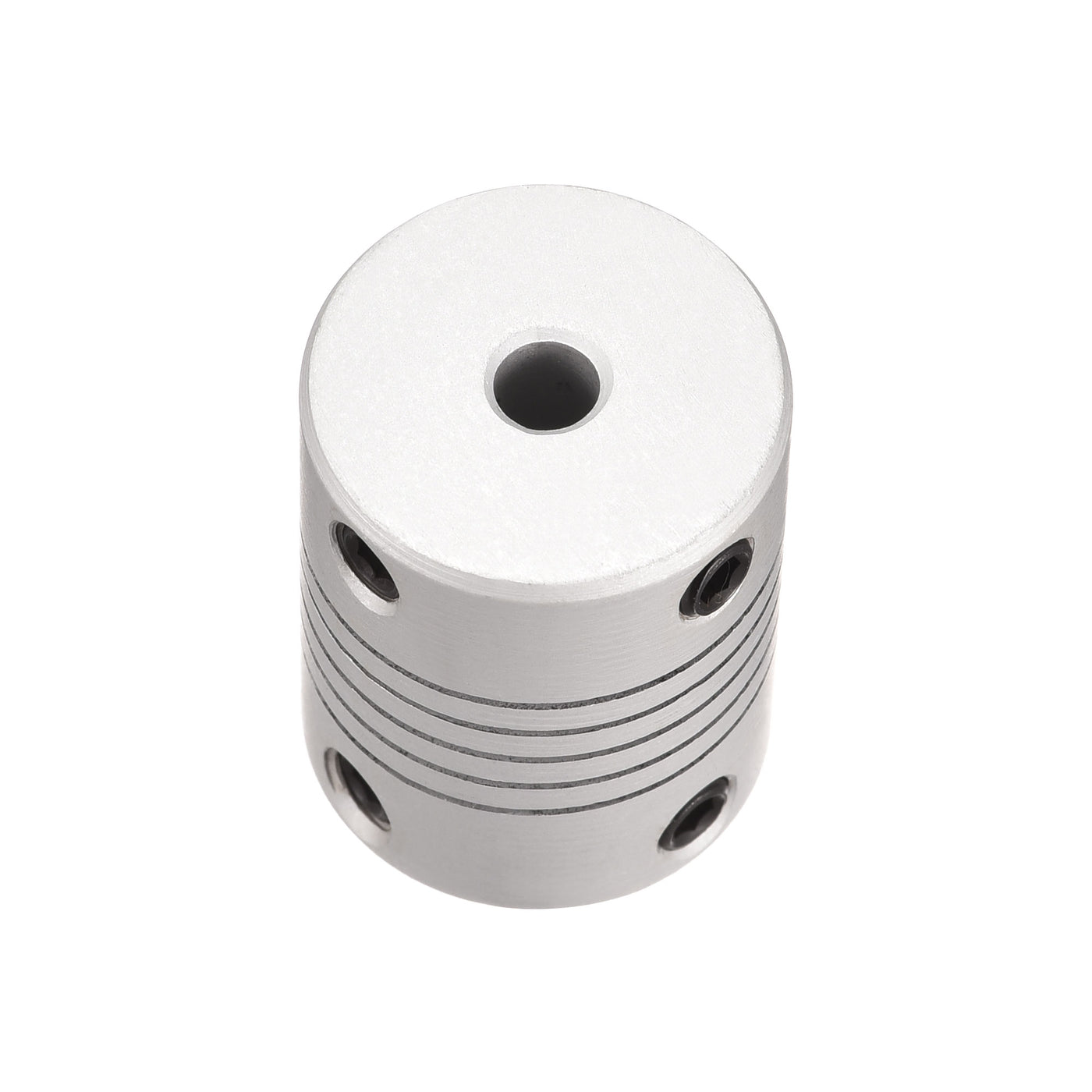 uxcell Uxcell 4mm to 8mm Aluminum Alloy Shaft Coupling Flexible Coupler L25xD19 Silver,5pcs