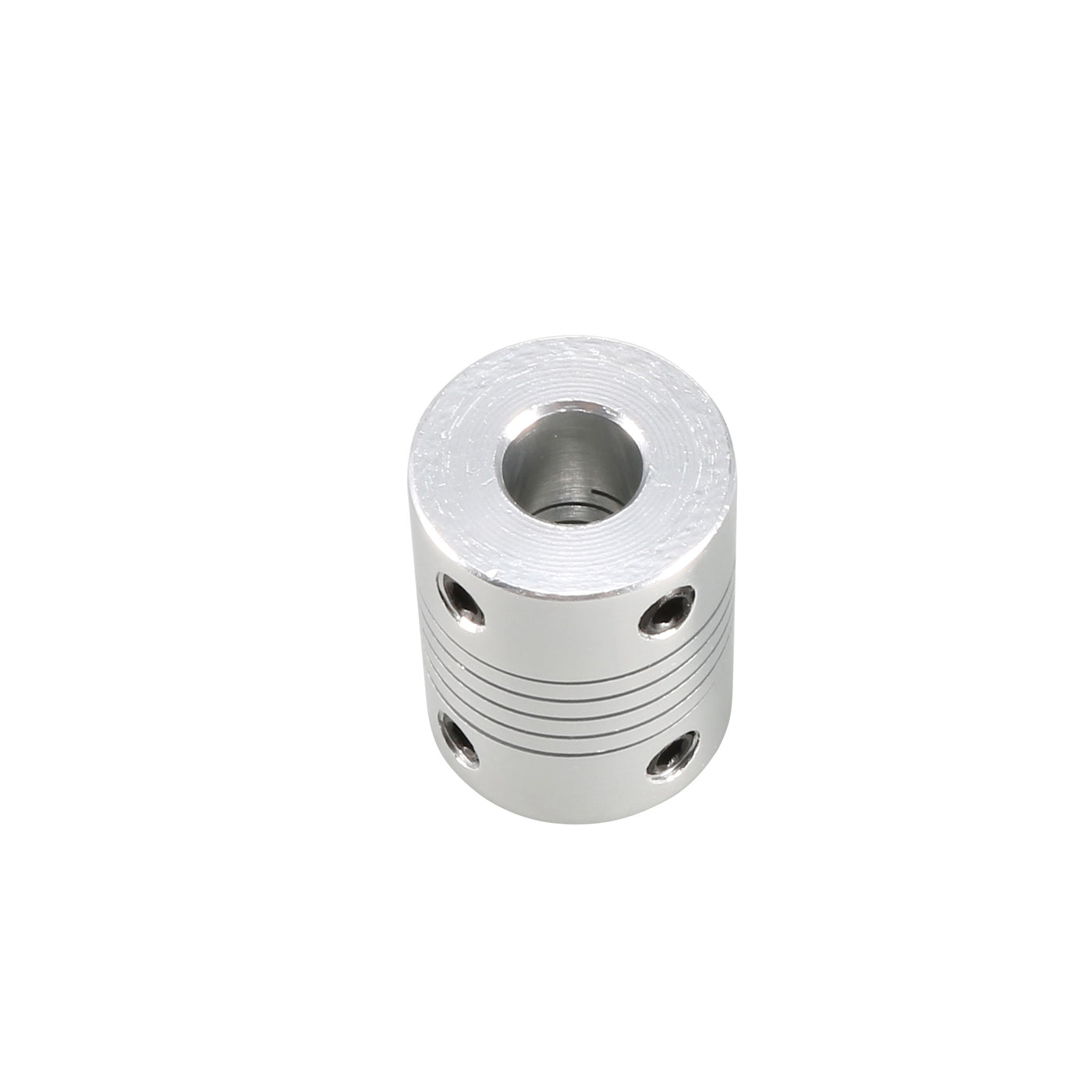 uxcell Uxcell 6.35mm to 8mm Aluminum Alloy Shaft Coupling Flexible Coupler L25xD19 Silver,5pcs