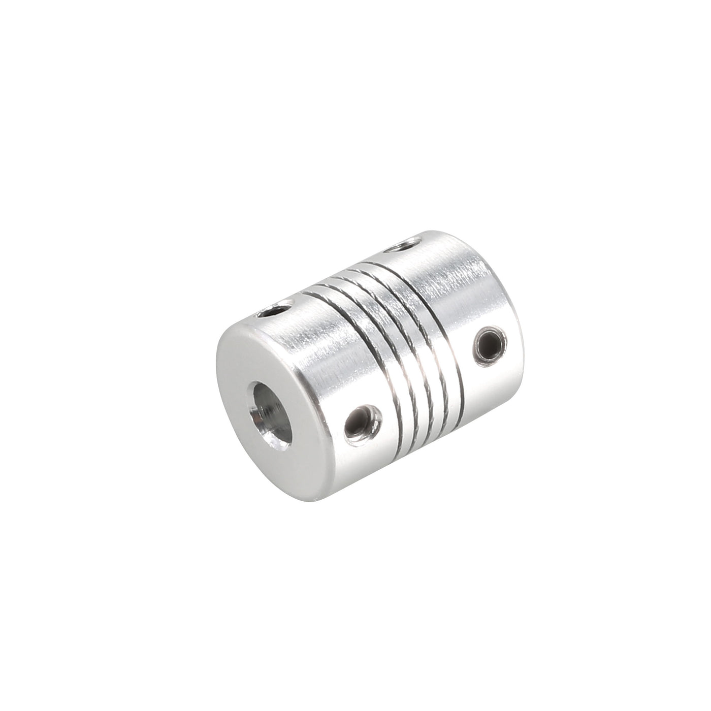 uxcell Uxcell 6.35mm to 8mm Aluminum Alloy Shaft Coupling Flexible Coupler L25xD19 Silver,5pcs