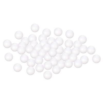 Harfington Uxcell 100Pcs 1" White Polystyrene Foam Solid Balls for Crafts and Party Decorations