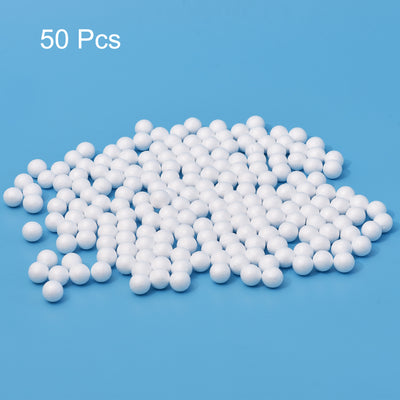 Harfington Uxcell 50Pcs 1.5" White Polystyrene Foam Solid Balls for Crafts and Party Decorations