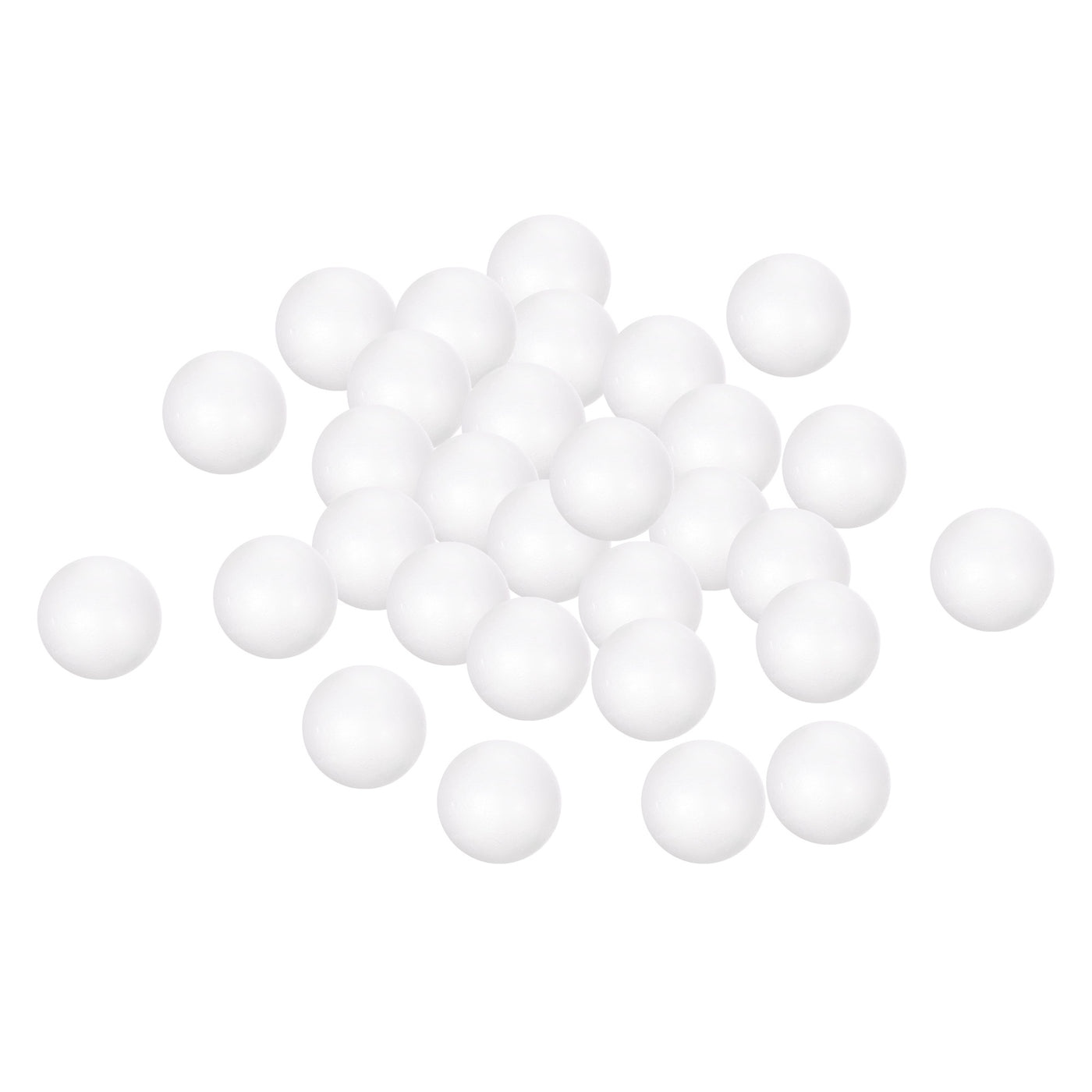 uxcell Uxcell 75Pcs 1.5" White Polystyrene Foam Solid Balls for Crafts and Party Decorations