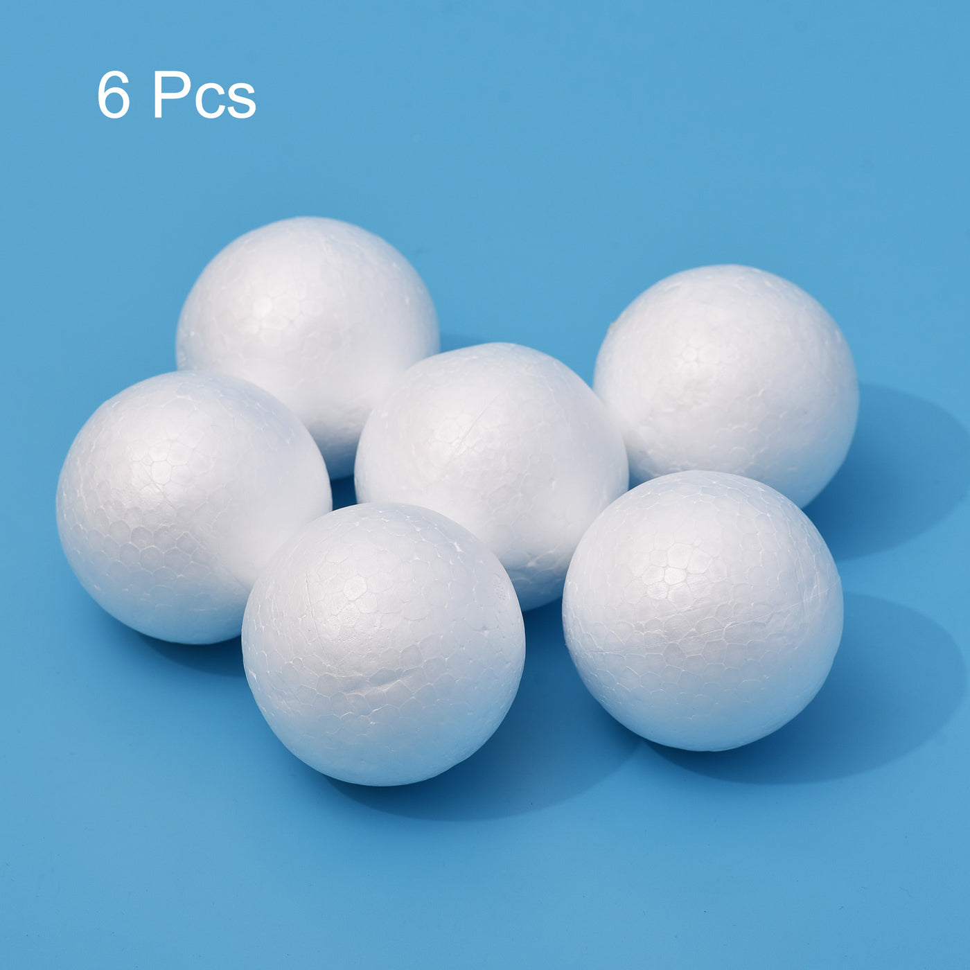 Uxcell Uxcell 6Pcs 3" White Polystyrene Foam Solid Balls for Crafts and Party Decorations