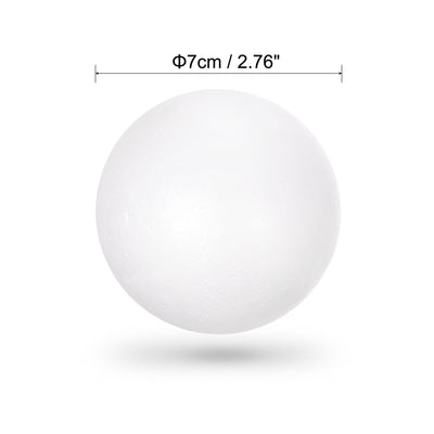 Harfington Uxcell 6Pcs 3" White Polystyrene Foam Solid Balls for Crafts and Party Decorations