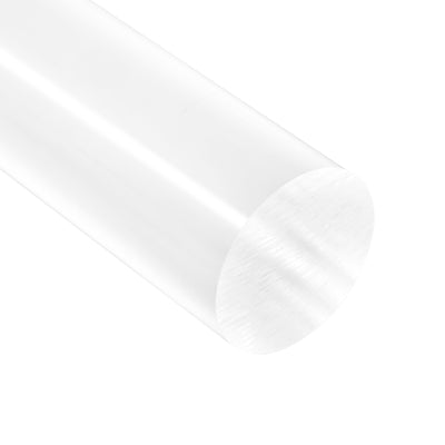 Harfington Uxcell Acrylic Round Rod, Clear,3" Diameter 6-1/4" Length, Solid Plastic PMMA Bar Stick