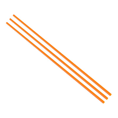 Harfington Uxcell Acrylic Round Rod, Orange,1/4" Diameter 18-1/8" Length, Solid Plastic PMMA Bar Stick 3pcs