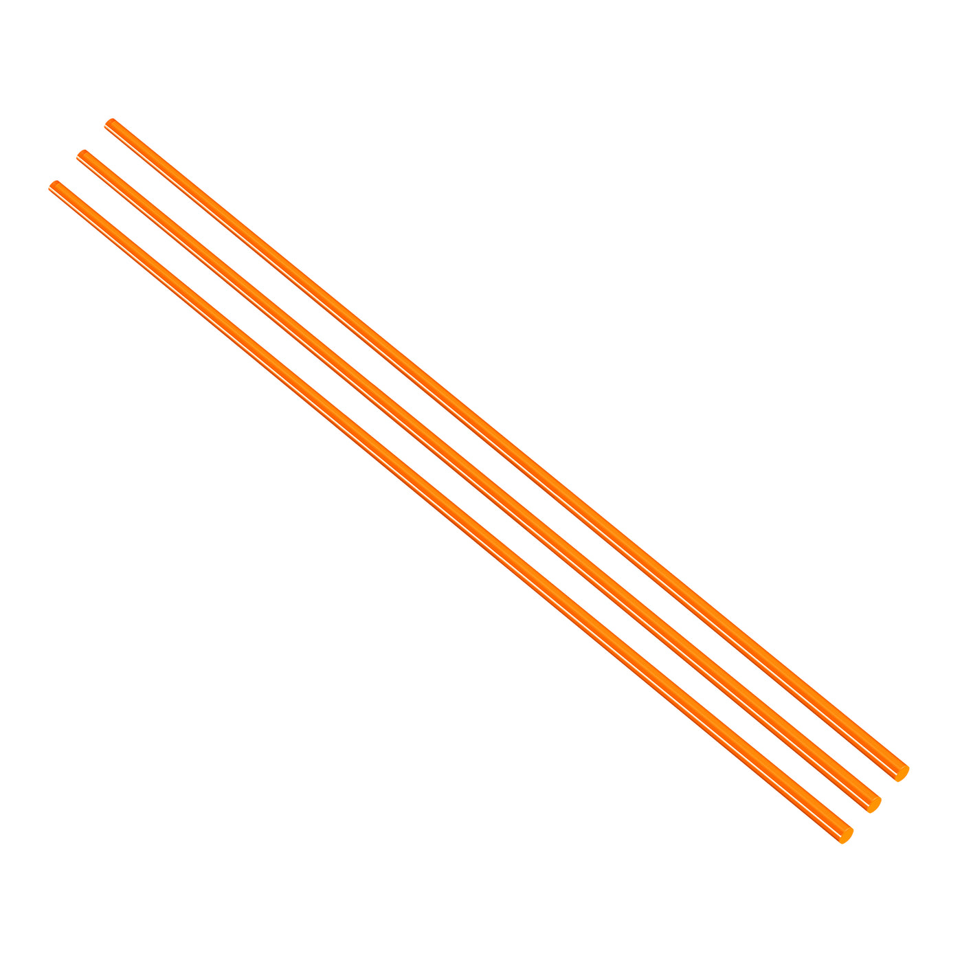 uxcell Uxcell Acrylic Round Rod, Orange,1/4" Diameter 18-1/8" Length, Solid Plastic PMMA Bar Stick 3pcs