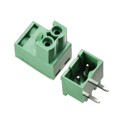 Harfington Uxcell 2-Pin 5.08mm Pitch Right Angle PCB Screw Terminal Block Connector 10 Sets