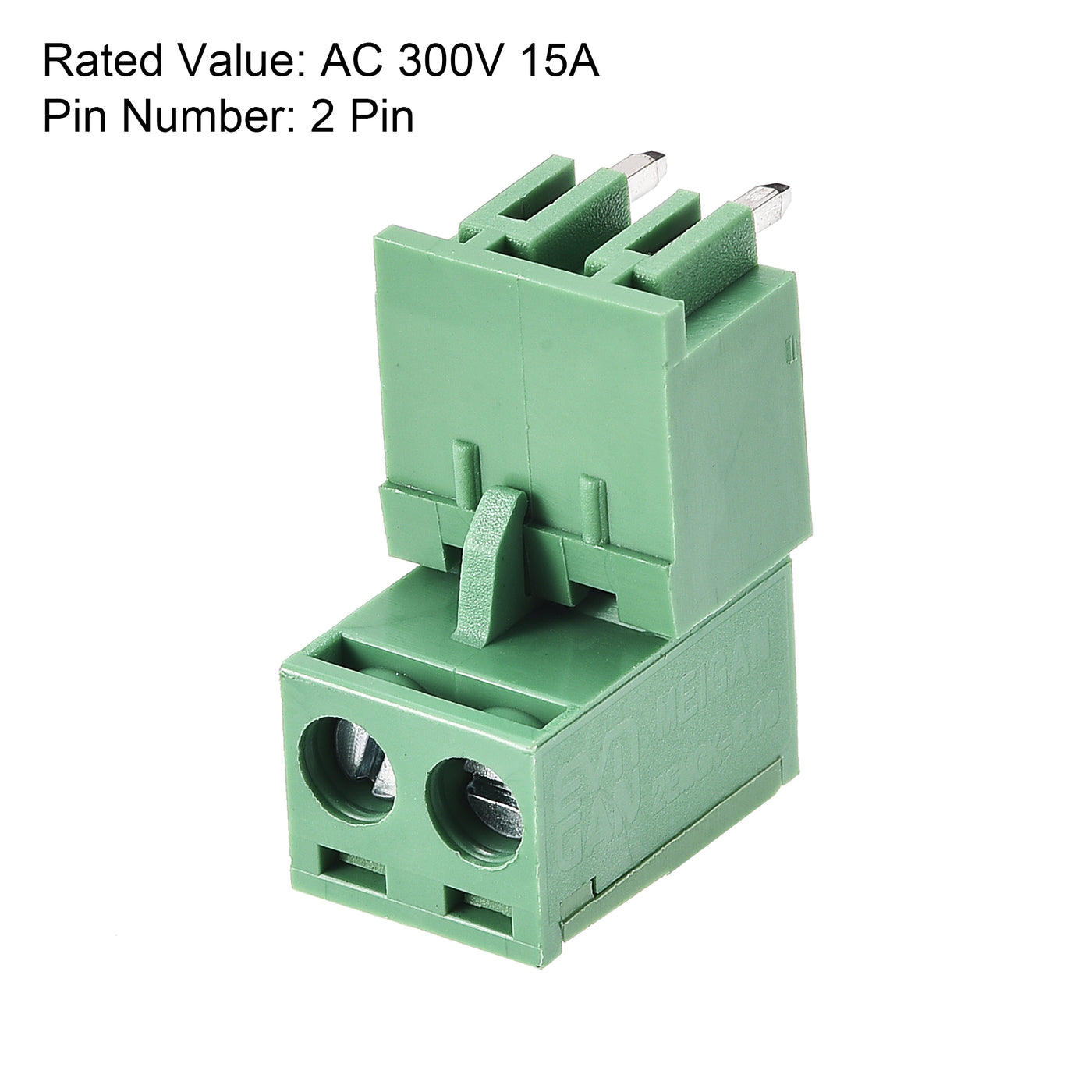 uxcell Uxcell 2-Pin 5.08mm Pitch Right Angle PCB Screw Terminal Block Connector 20 Sets