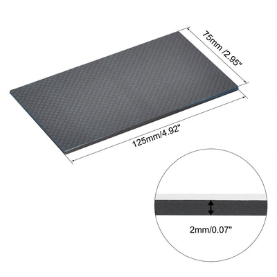 Harfington Uxcell Carbon Fiber Plate Panel Sheets 300mm x 200mm x 0.6mm (Plain Glossy)