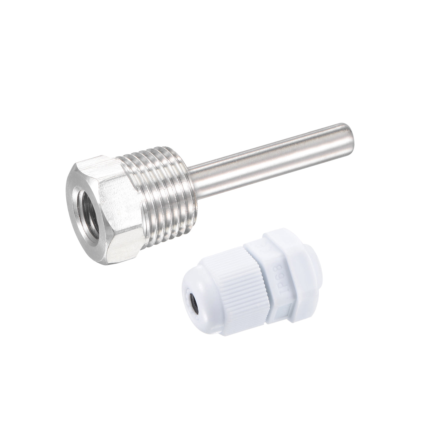 uxcell Uxcell 8mm Dia G1/2 Thermowell Weldless 50mm Length for Beer Fermenter